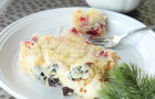 cranberry cake and evergreen