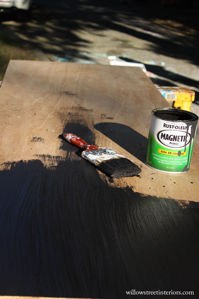 Magnetic Chalkboard Paint in Process