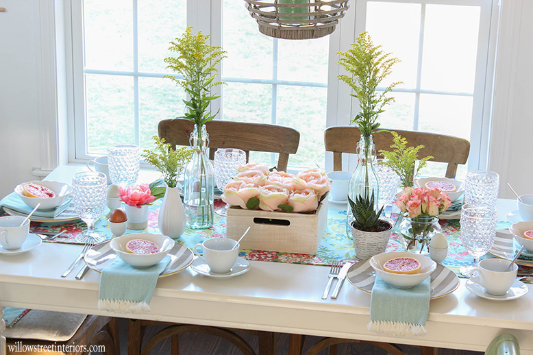 a spring tablescape