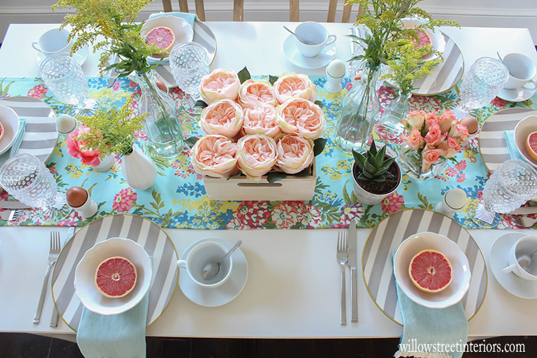 nautical stripes and bold floral