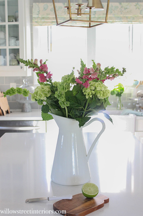 spring flowers with lime