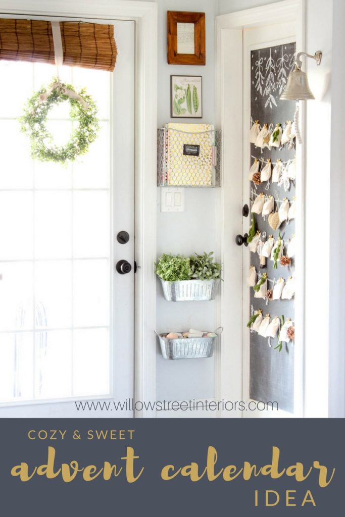 Sweet and cozy advent calendar idea from willow street interiors