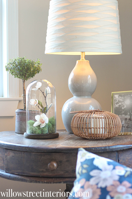 how to style a glass cloche or bell jar