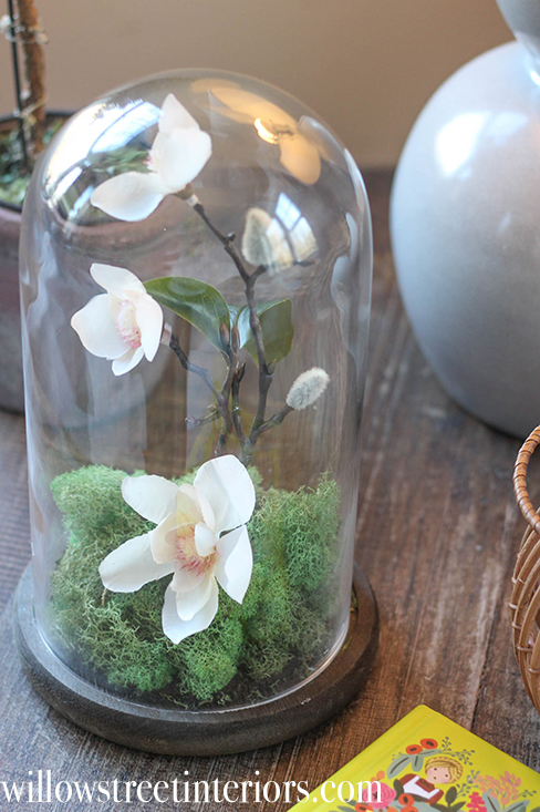 how to make this cloche arrangement