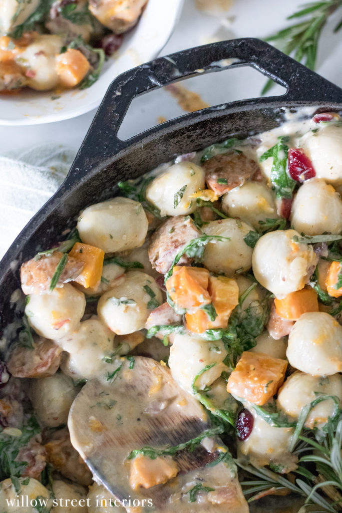 Gluten Free Gnocchi with Butternut Squash, Sausage and Arugula Recipe