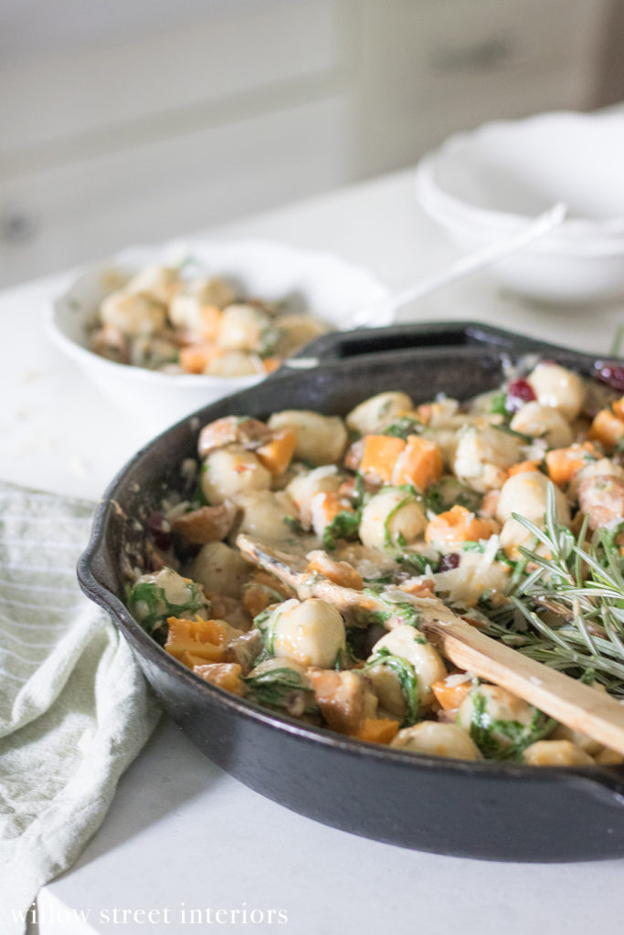 Gluten Free Gnocchi with Butternut Squash, Sausage and Arugula Recipe