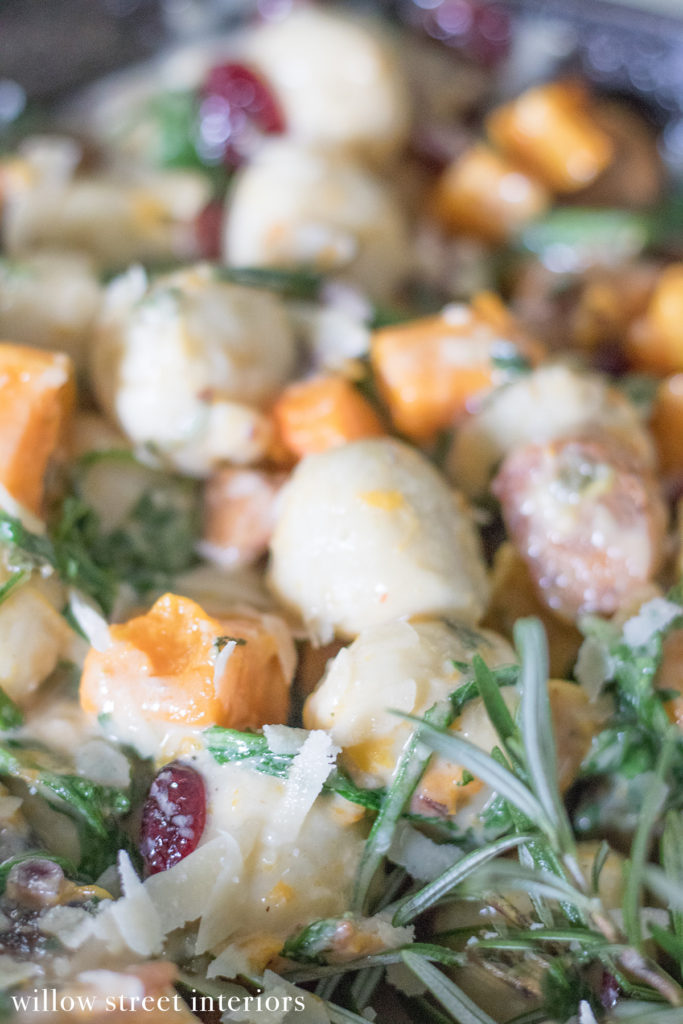 Gluten Free Gnocchi with Butternut Squash, Sausage and Arugula Recipe