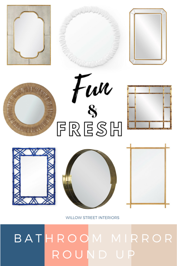 Pretty Bathroom Mirrors from High Point Market Round Up