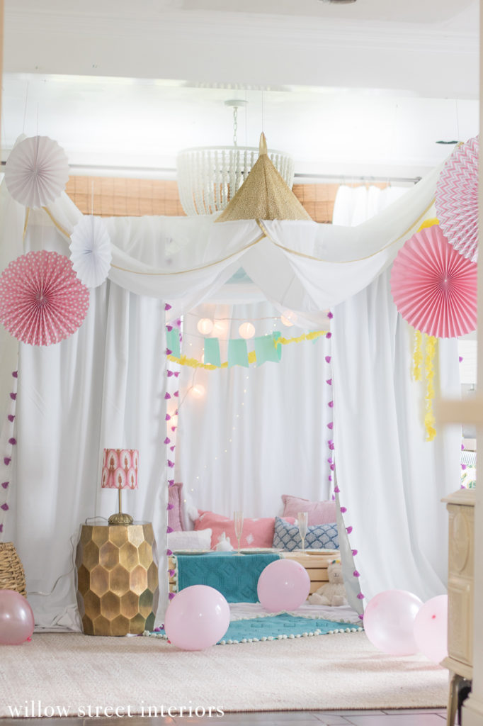 kids bohemian slumber birthday party