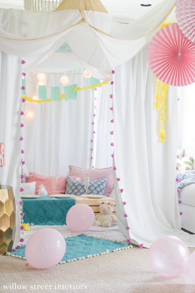 kids bohemian slumber birthday party