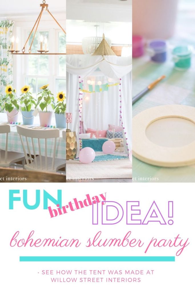 kids bohemian slumber birthday party 