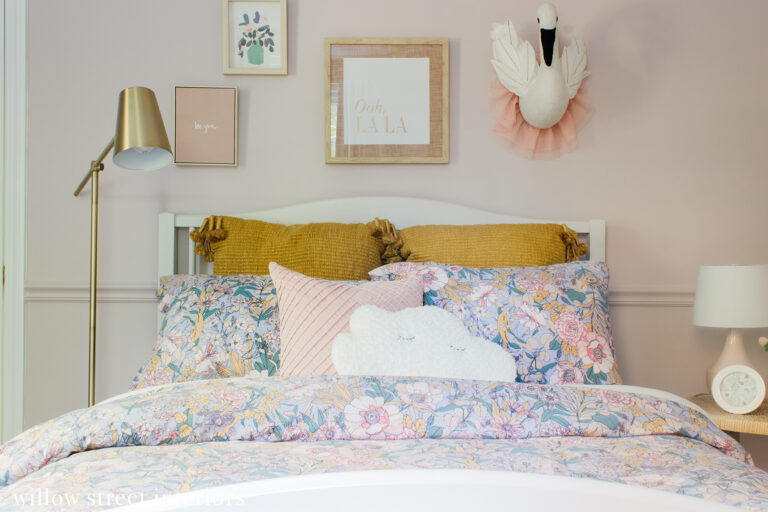 Earthy and Feminine Girl's Room Reveal