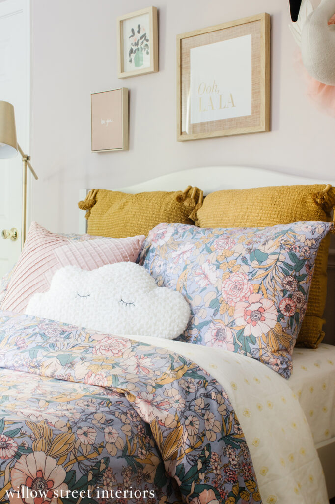 Earthy and Feminine Girls Room Reveal