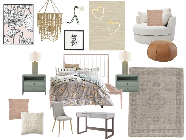 Teen Girl’s Room Idea and Shopping List