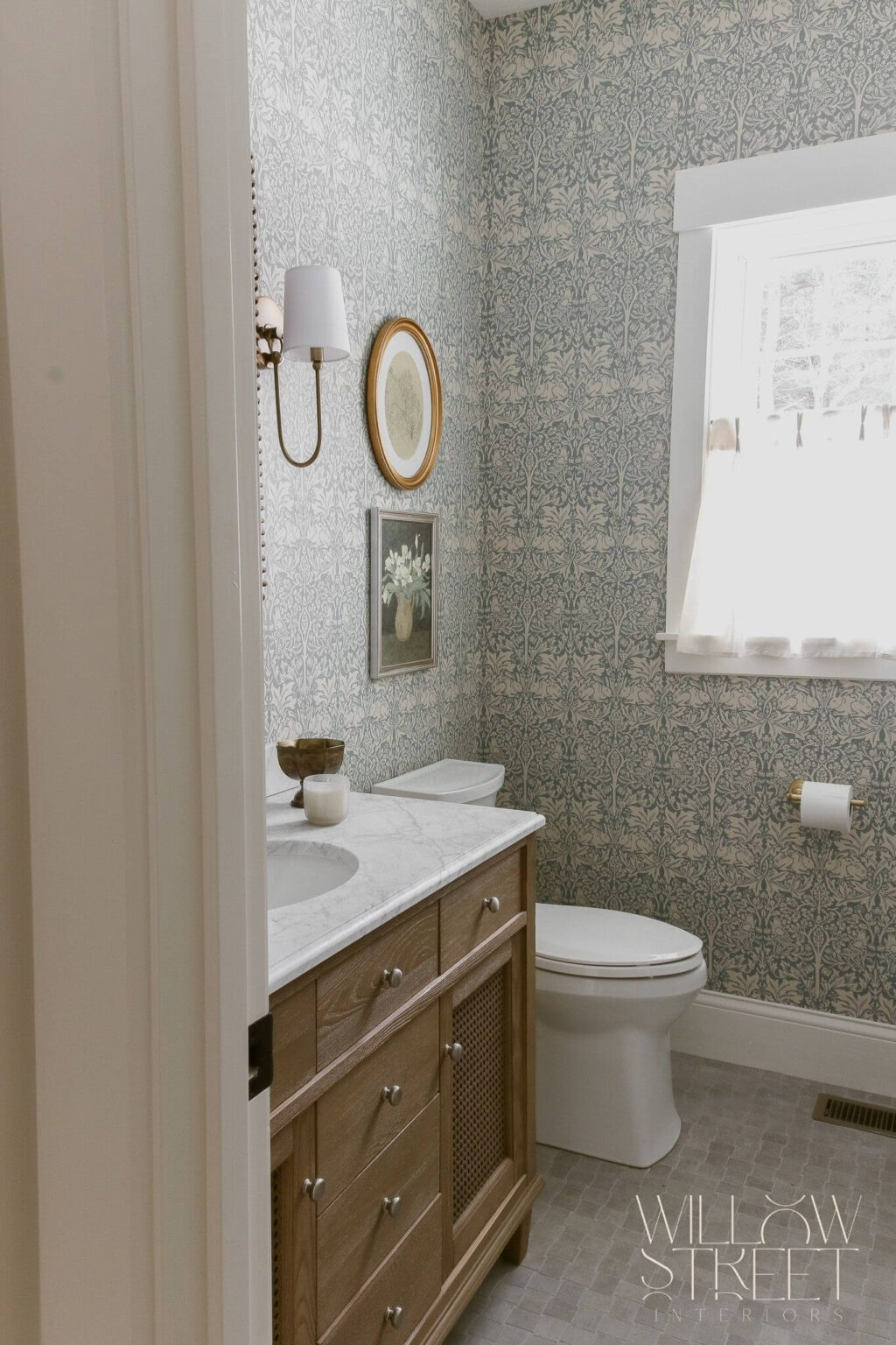 A Powder Room with Main Character Energy – Willow Street Interiors
