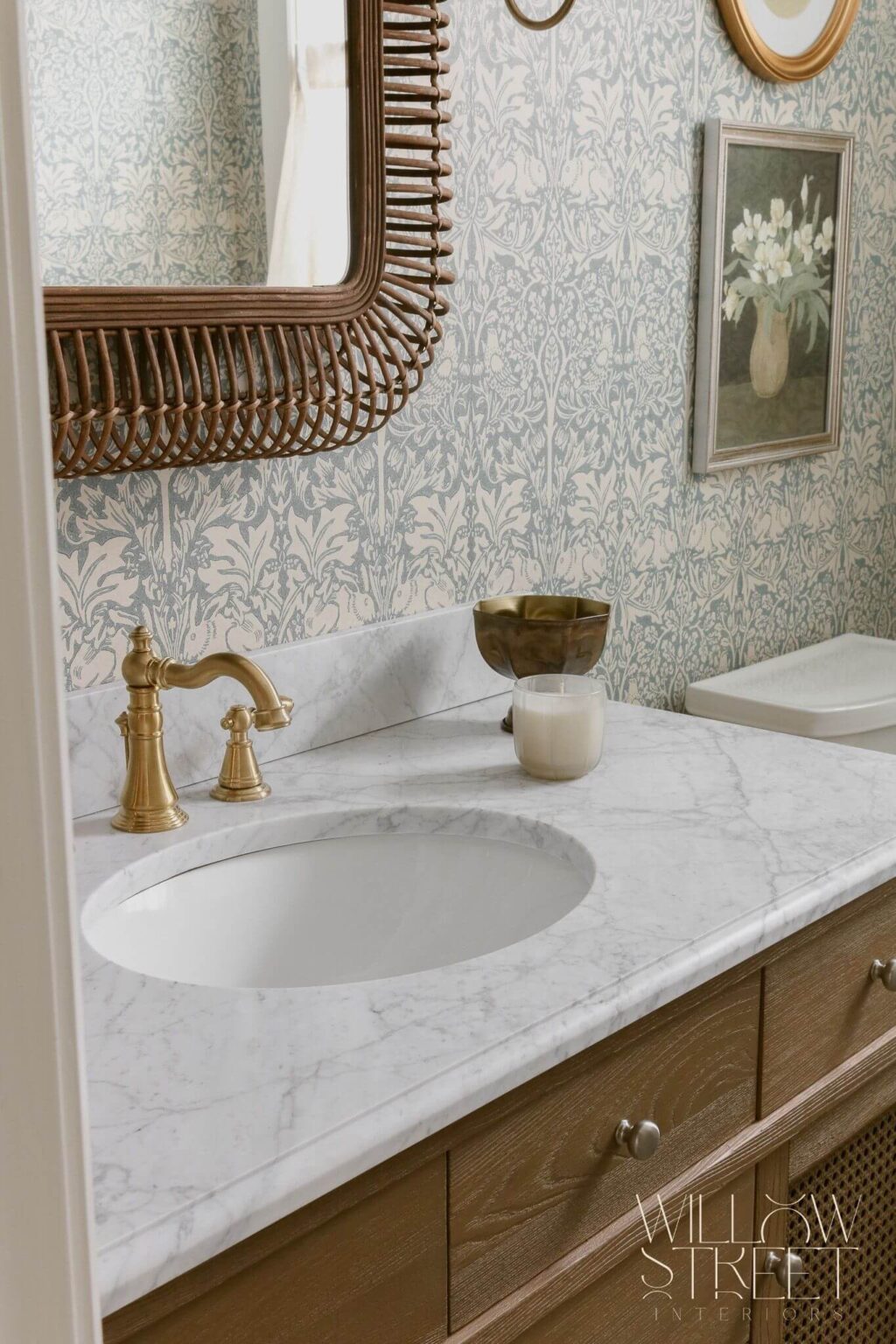 A Powder Room with Main Character Energy – Willow Street Interiors